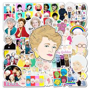 50 قطعة من ملصقات ZY1202C مستوحاة من المسلسل التلفزيوني 'البنات الذهبيات'، مقاومة للماء، مناسبة للاب توب والكمبيوتر والسكيت بورد والدراجات والأمتعة، ألعاب للمراهقين والأطفال - Product Image 6