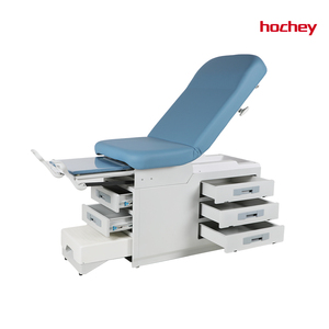Cama <span class=keywords><strong>de</strong></span> Examen Ginecológico Económica Hochey con Respaldo Ajustable y 5 Cajones para Uso Clínico y Hospitalario - Product Image 1