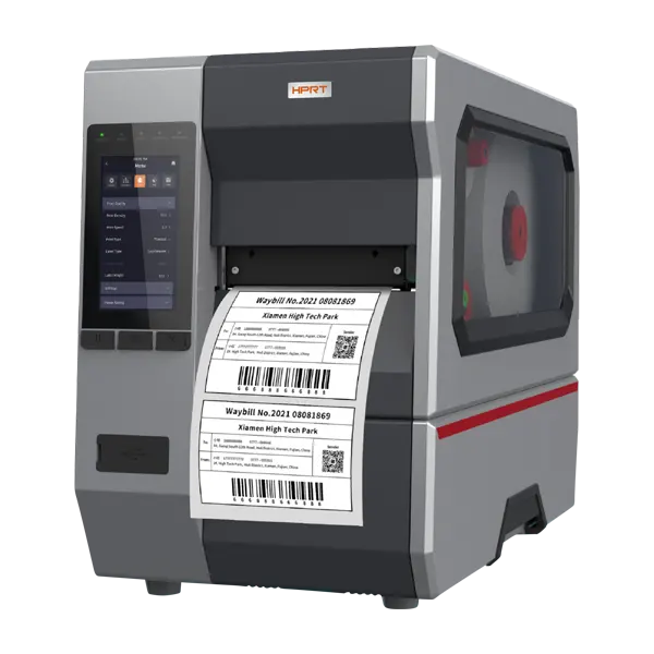 Impressora de etiquetas de código de barras de transferência térmica HPRT de grau industrial de 4 polegadas IK4 203dpi 300dpi 600dpi RFID
