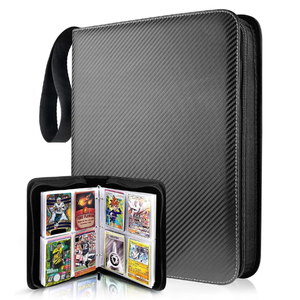 Album en cuir <span class=keywords><strong>avec</strong></span> logo personnalisé, 4 pochettes, 400 cartes, imperméable, en cuir PU, pour collection de cartes de baseball/cartes animées, cartes à collectionner - Product Image 1