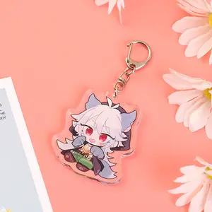 Làm cho thiết kế của riêng bạn in tùy chỉnh móc chìa khóa Acrylic quyến rũ Keychain tùy chỉnh kích thước quyến rũ Keychain long lanh Epoxy acrylic nhựa