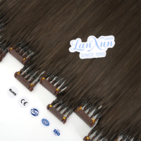 Extensiones de Cabello Ruso 6D al por Mayor, Extensiones de Cabello Humano Virgen 12A con Cutícula, 6D 2ª Generación, Color Rubio Oscuro Mate