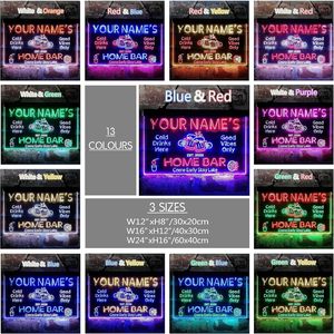 Letrero LED de Neón Personalizado con Nombre XINZHAO para Bar en Casa, Letrero Decorativo de Pared Acrílico 3D de Doble Color, 24x16 Pulgadas - Product Image 2