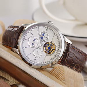 Regalos para Hombre, Reloj Automático con Cristal de Zafiro, Calendario Perpetuo, Fase Lunar, Día, Fecha, Mes y Año, con Gran Complicación y Tourbillon - Product Image 2