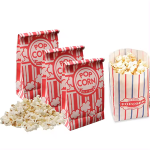 Sacchetti di Carta Kraft Ecologici per Pane, Snack, <span class=keywords><strong>Popcorn</strong></span>, Pranzo, Riciclabili, con Fondo a Blocco, Promozionali, da Asporto, per Patatine, Utilizzabili in Microonde - Product Image 1