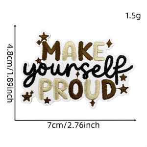 Parches Bordados con Frases Inspiradoras y Curativas en Tono Marrón Cálido, Estilo Retro, para Planchar - Product Image 5