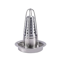 Support de rôtissage vertical pour poulet en acier inoxydable, réutilisable, portable, avec crochet et bac anti-gouttes détachable, outils de barbecue pour usage extérieur