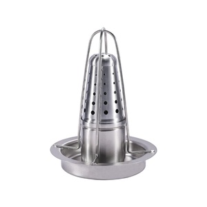 Stainless Steel Portable Vertical Chicken Roaster Rack Drip <b>Pan</b> Detachable <b>Stand</b> BBQ Grilling Tools Outdoor Use Oven Smoker - Product Image 6