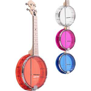 <span class=keywords><strong>Banjo</strong></span> Ukulele <span class=keywords><strong>de</strong></span> 4 <span class=keywords><strong>Cuerdas</strong></span> y 23 Pulgadas con Kit para Principiantes, Aro Acrílico <span class=keywords><strong>de</strong></span> <span class=keywords><strong>8</strong></span> Pulgadas y Afinadores Sellados Estilo Guitarra - Product Image 1