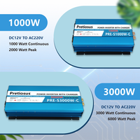 Pretiosus invertör açık şarj DC12V AC110V 220V saf sinüs dalga güç inverteri fabrika Inversor De Corriente güç dönüştürücü