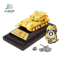 Custom 3D Metal Golden Trophy with Wooden Base