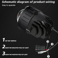 G11 130W Bi LED Big Lens Ampoules de phares antibrouillard 3 pouces Projecteur Dual Lamp Cup High Penetrating Car H8 H11 LED Headlights