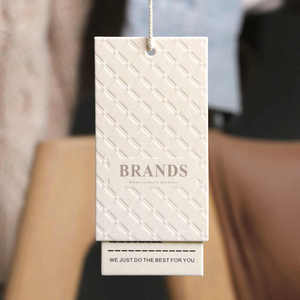 Hangtags cao cấp tùy chỉnh, logo tùy chỉnh, thẻ cửa hàng quần áo nữ, hangtags giấy đặc biệt dập nổi, thiết kế miễn phí - Product Image 1
