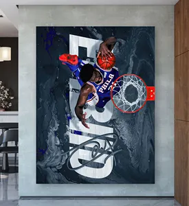 Graffiti pop Street Wall Portrait Art Football Player giocatore di basket poster per la decorazione domestica come regalo per gli amici del ragazzo