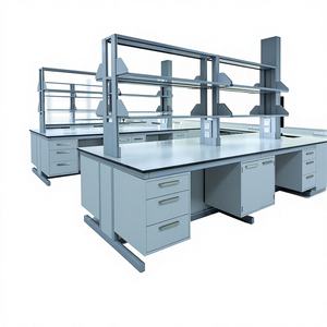 Yüksek Kaliteli Tezgah Çalışma İstasyonu Hastane Çelik Laboratuvarı Okul Çalışma Masası Tezgah Laboratuvar Mobilyaları - Product Image 6