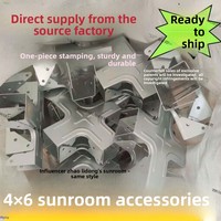 Accessoires universels pour véranda carrée 4x6 en acier épaissi, sans soudure, intégrés et amovibles, fabriqués en Chine