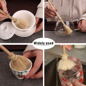 Cepillo de Luffa Natural de Mango Corto para Lavar Platos, Reutilizable y Multifuncional para Limpieza de Cocina - Product Image 5