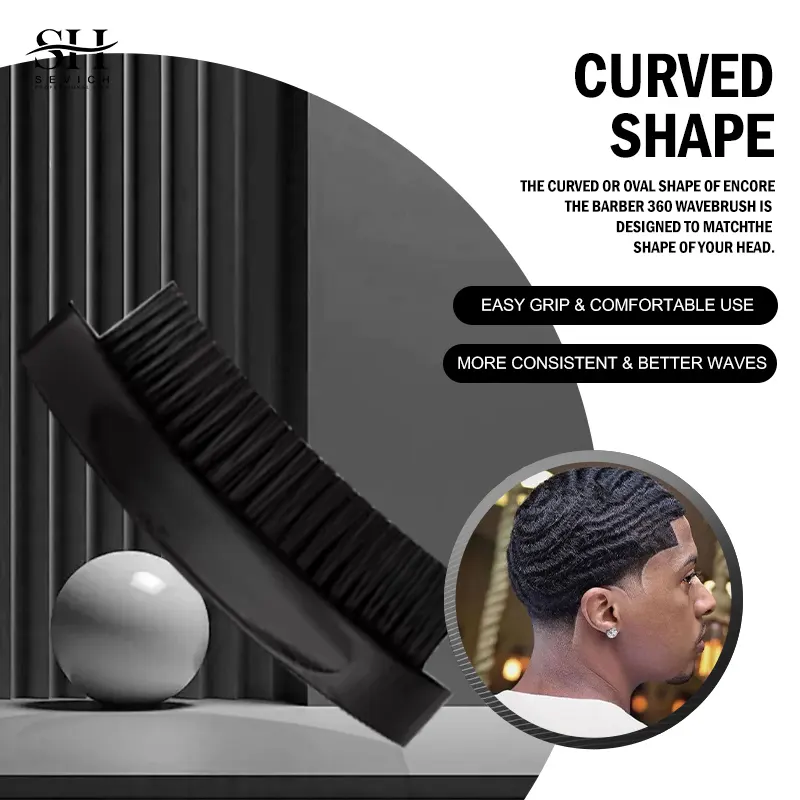 شمع الشعر الطبيعي العضوي للرجال المموج بملصق خاص، ل 360 موجة من الشعر المموج