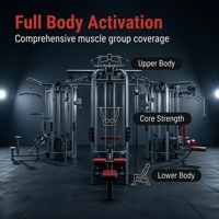Machine d'entraînement de force commerciale multifonction intégrée à 16 stations pour un entraînement complet du corps, équipement de gym pour l'entraînement en salle
