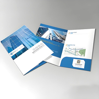 Carpeta de Presentación Promocional con Estructura Tri-Plegable, Recubrimiento de PE Antihumedad, Impresión UV a Todo Color