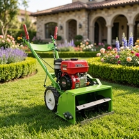 Cortadora de Césped Manual Autopropulsada, Mini Trituradora de Maleza para Jardín y Granja