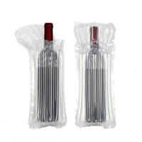 Bulle épaissie transparente personnalisée expédition sûre amorti protection bouteilles de vin sac gonflable de colonne d'air