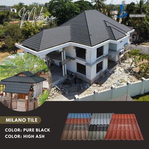 Tejas de Techo Milano con Recubrimiento de Piedra Corrugada, Resistentes al Calor y Duraderas, de Aluzinc que No se Descoloran, para Zimbabue y Vietnam, Marca Sangobuild - Product Image 3