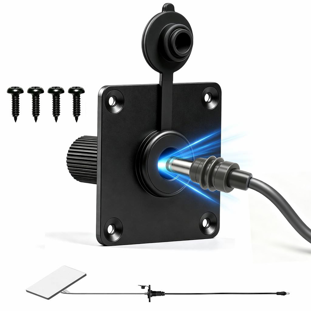 2-in-1 IP68 Starlink Gen 3 Mini CAT6 RJ45 & DC Power Wall Socket