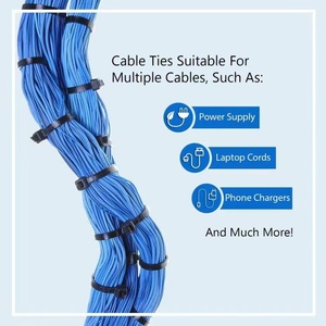 Venta al por mayor de fábrica, paquete de 100 piezas, fuerte autoblocante de nailon 66, bridas para cables con cremallera, bridas para cables de plástico blanco, muestra gratis ecológica - Product Image 5