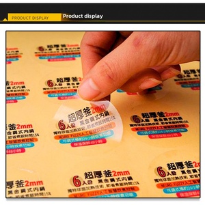 Autocollants personnalisés en PVC PET transparents, imperméables, imprimés UV, autocollants de dessin animé, étiquettes d'emballage personnalisées, en provenance d'usine - Product Image 3