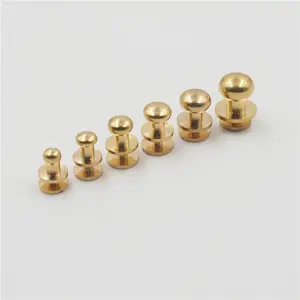 Hand Bag Accessories Metal Brass Decorative Studs And Rivets For Leather Cloth With Screw Solid Brass Studs