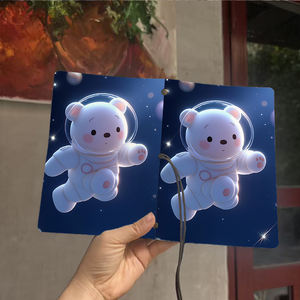 Taccuino Vintage classico 160 pagine adatte per gli insegnanti genitori dell'insegnante note della conferenza con <span class=keywords><strong>orsacchiotto</strong></span> in tuta spaziale stampate - Product Image 6