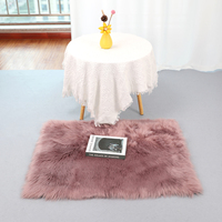 Tapis en fourrure de grande taille, couleur café, classique, doux, en fausse peau de mouton, blanc, duveteux, en ligne