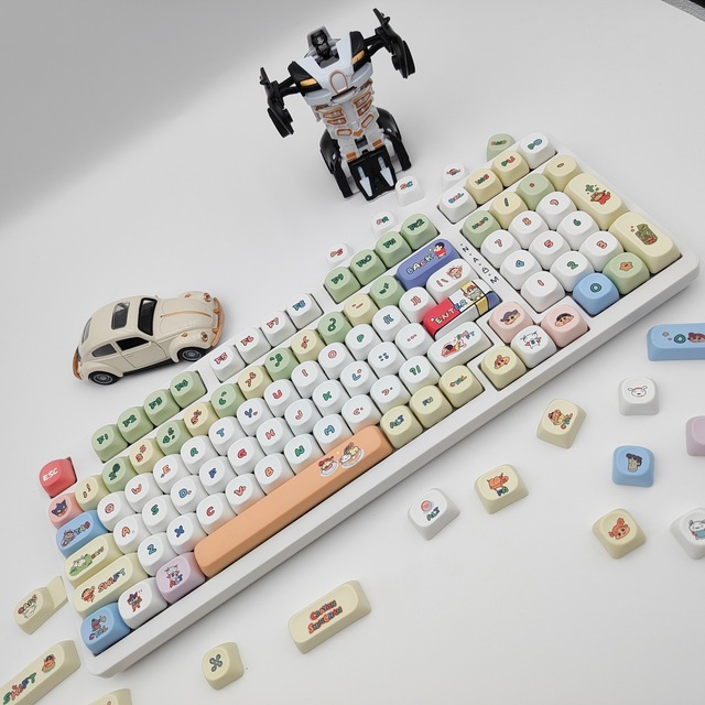 MOA height keycap mechanical keyboard cap customized personality cute pink sublimation PBT keycap