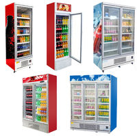 Vitrines de réfrigérateur de marque à faible de réfrigérateur transparents spacieux pour le magasin de franchise de boissons
