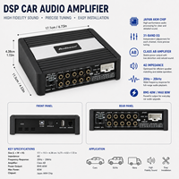 4 Kanallı Dijital Amfi, 8 Kanallı Araç DSP İşlemcisi Japon AKM 31 Bant EQ RMS 4X25W +2x15W Fabrika Kalitesi