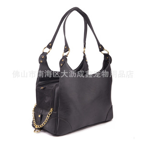 Sac de transport pour animaux de compagnie, motif d'autruche noir, 40x20x25 cm, pour petits chiens, utilisation en voyage pour chiots - Product Image 3