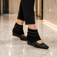 Bottes courtes pour femme 2026, style rétro à bout carré, avec revers, tendance Wasteland, confortables