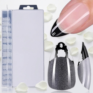 <span class=keywords><strong>Faux</strong></span> <span class=keywords><strong>ongles</strong></span> en acrylique de haute qualité TOMICCA, style français, forme amande courte, couvrance totale, avec <span class=keywords><strong>colle</strong></span>, 10 tailles - Product Image 3