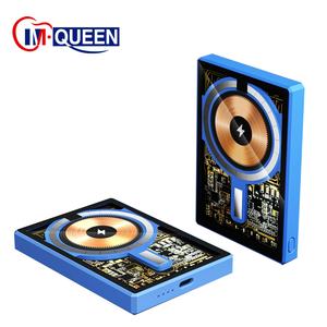 Batterie externe portable 5000 mAh à charge rapide avec sortie 20W, station d'alimentation d'urgence transparente, chargeur magnétique - Product Image 1