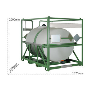 Carvel 1570x2390x2000mm tanque de polietileno cilíndrico horizontal para mercancías peligrosas, 3000lt - Product Image 2