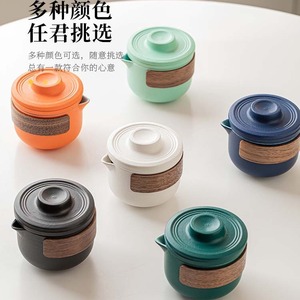 Du Lịch Tea <span class=keywords><strong>Set</strong></span> Nhỏ Di Động Nhanh Chóng Ngoài Trời Cắm Trại Du Lịch Gốm Ấm Trà Chén Trà 3 Pcs <span class=keywords><strong>Set</strong></span> Uống Với Túi - Product Image 2