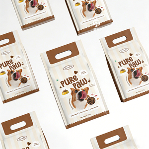 Custom Pet Food <b>Packaging</b> <b>Bags</b> With Handle | Flat Bottom Aluminum Foil Zipper <b>Bags</b> for Dog Cat Snacks Litter - Product Image 6