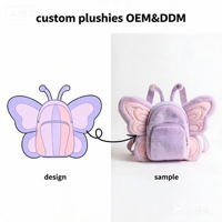 Sac à dos en peluche doux personnalisé, léger et respirant pour la maternelle, conforme aux normes ASTM