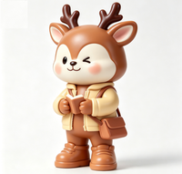 Figurine d'art de cerf personnalisée en PVC et ABS, statue de dessin animé, fabrication OEM en Chine, figurine personnalisée pour la vente en gros de produits de marque