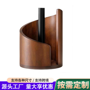 Solid Wood Desktop <b>Paper</b> Holder Walnut Kitchen Countertop <b>Tissue</b> Storage Box Multipurpose Hotel Restaurant Use - Product Image 4