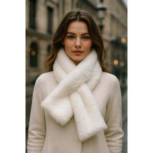 Écharpe en peluche rose de qualité supérieure, élégante et confortable, accessoire de cache-cou chaud importé Byn01-1 - Product Image 4