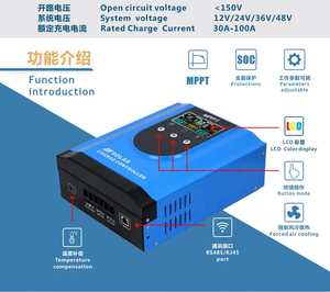 Mppt सौर नियंत्रक 12v 24v 48v ऑटो एडेप्टर 30a 40a 50a <span class=keywords><strong>60a</strong></span> <span class=keywords><strong>60a</strong></span> 80a 100 mppt हाइब्रिड सौर चार्ज नियंत्रक - Product Image 6