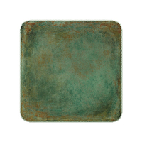 600x600 Dunkelgrüne Abgerundete Vintage-Bodenfliese für Wohnzimmer, Esszimmer, Badezimmer, Küche und Balkon