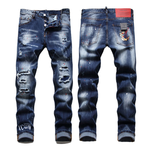 <span class=keywords><strong>Jeans</strong></span> da <span class=keywords><strong>Uomo</strong></span> <span class=keywords><strong>Elasticizzati</strong></span> alla Moda Pantaloni in Denim Lavato <span class=keywords><strong>Slim</strong></span> Fit Stile Hip Hop Streetwear Morbidi e Strappati Casual ed Eleganti - Product Image 3